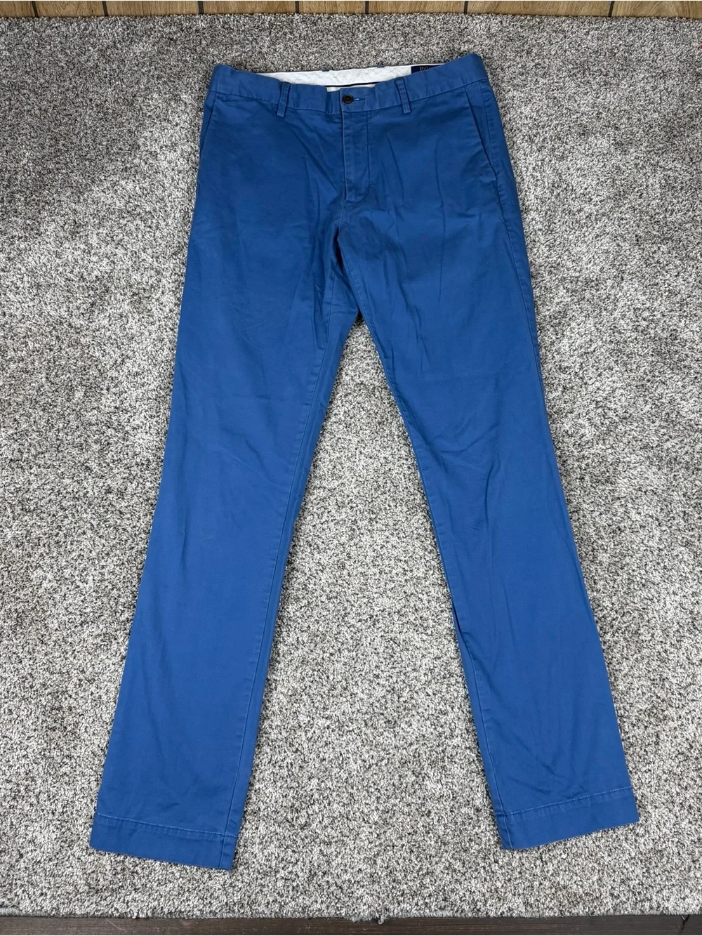 Sz 32 X 34 Men’s Polo Ralph Lauren Stretch Slim Fit Chino Pants Blue